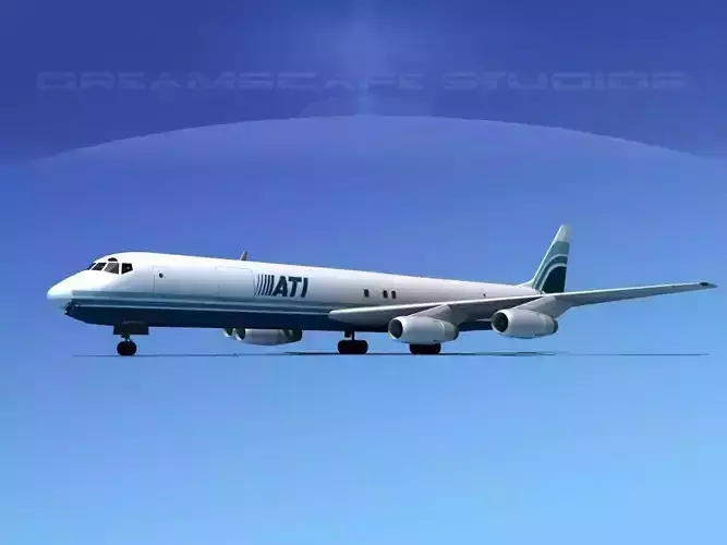 Douglas DC-8-63F ATI 3D model