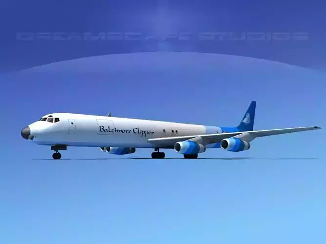 Douglas DC-8-63F Baltimore Clipper 3D model