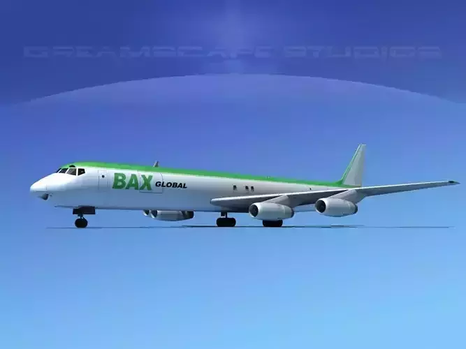 Douglas DC-8-63F BAX Global 3D model