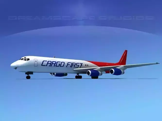 Douglas DC-8-63F Cargo First 3D model