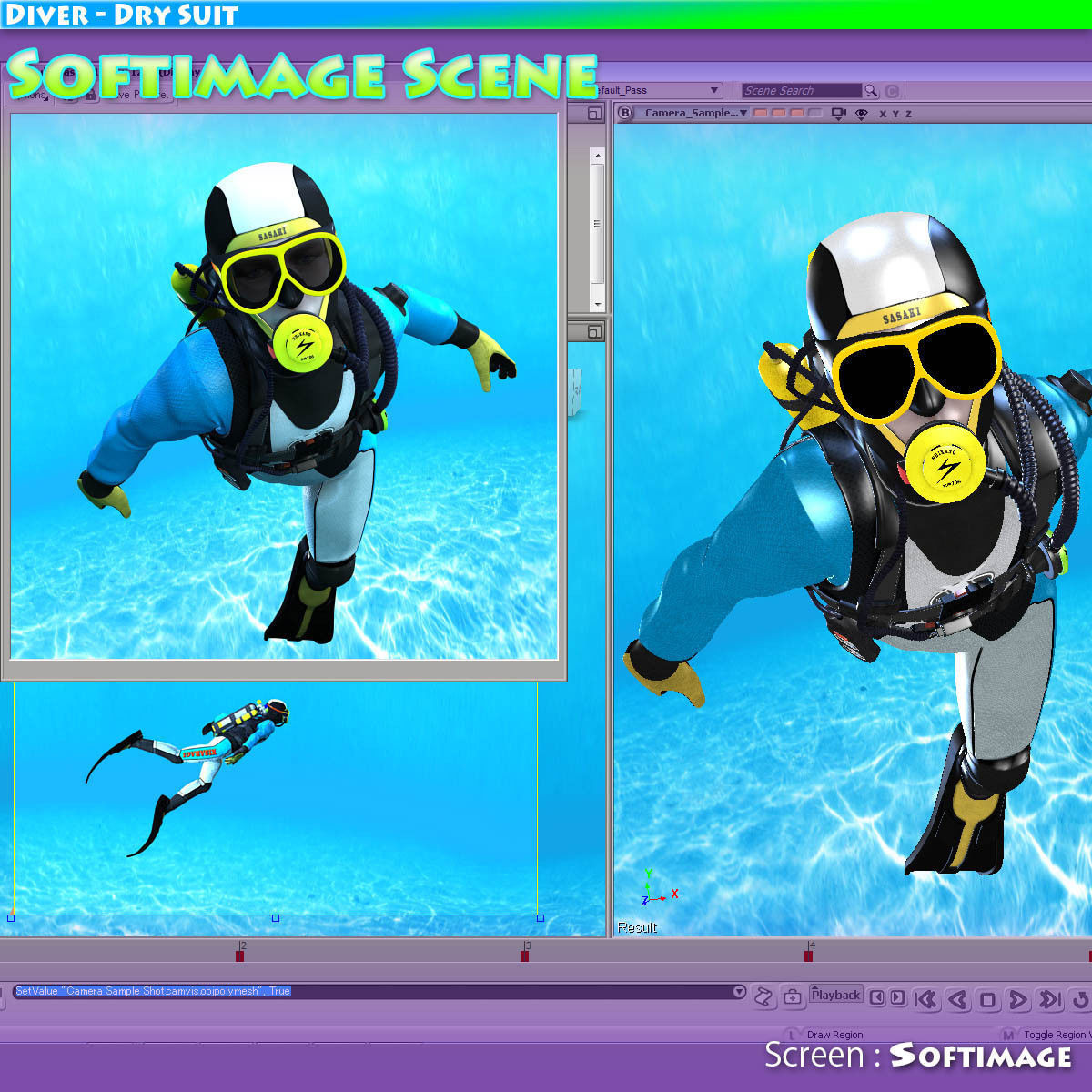 Diver - Dry Suit Low-poly 3D model_27