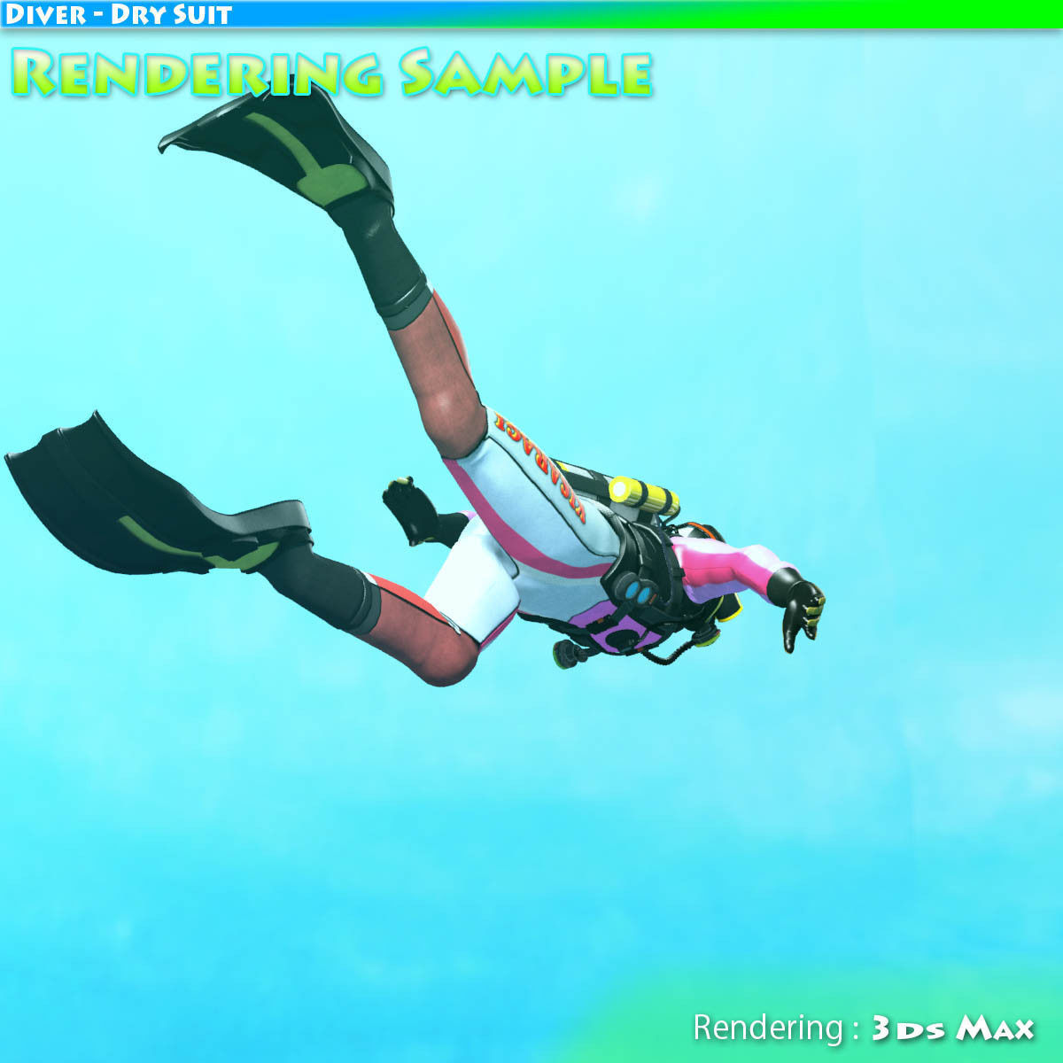 Diver - Dry Suit Low-poly 3D model_31