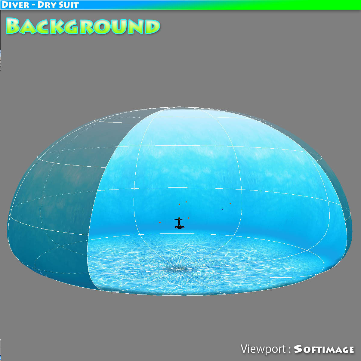 Diver - Dry Suit Low-poly 3D model_5