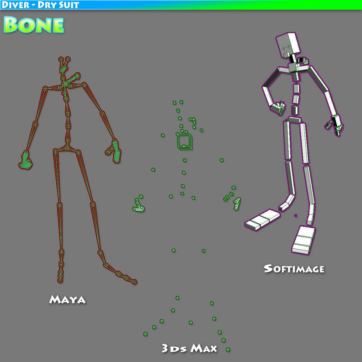 Diver - Dry Suit Low-poly 3D model_23