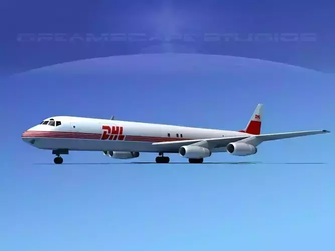Douglas DC-8-63F DHL Cargo 1 3D model