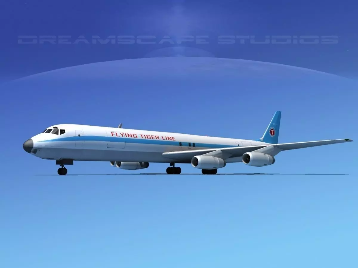 Douglas DC-8-63F Flying Tiger Line 3D model