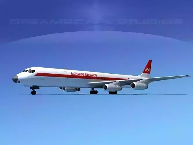 Douglas DC-8-63F Richards Aviation 3D model