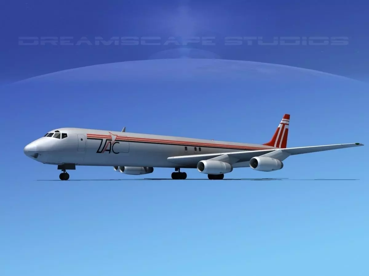 Douglas DC-8-63F TAC Cargo 3D model