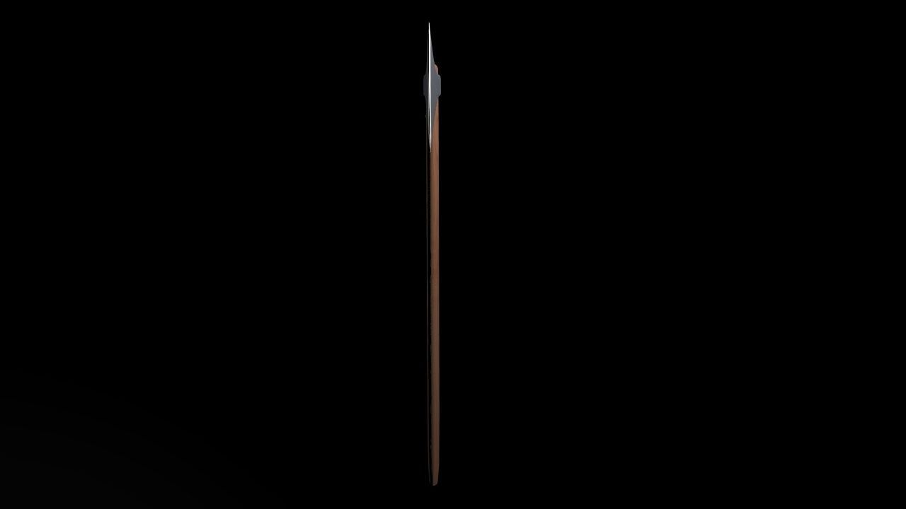 Short War Axe 01 Low-poly 3D model_6