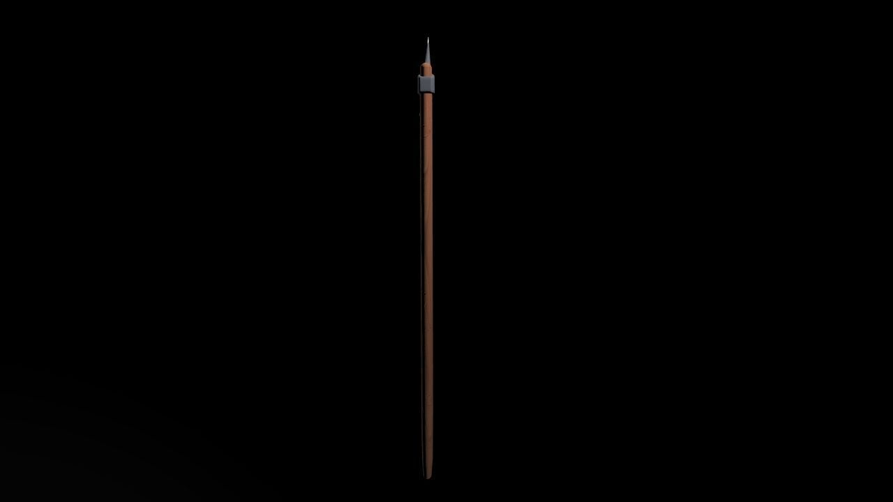 Short War Axe 01 Low-poly 3D model_2