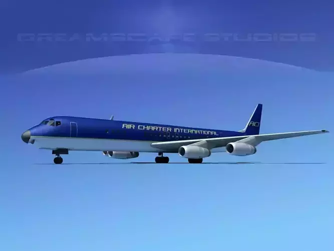 Douglas DC-8-63 Air Charter Intl 3 3D model