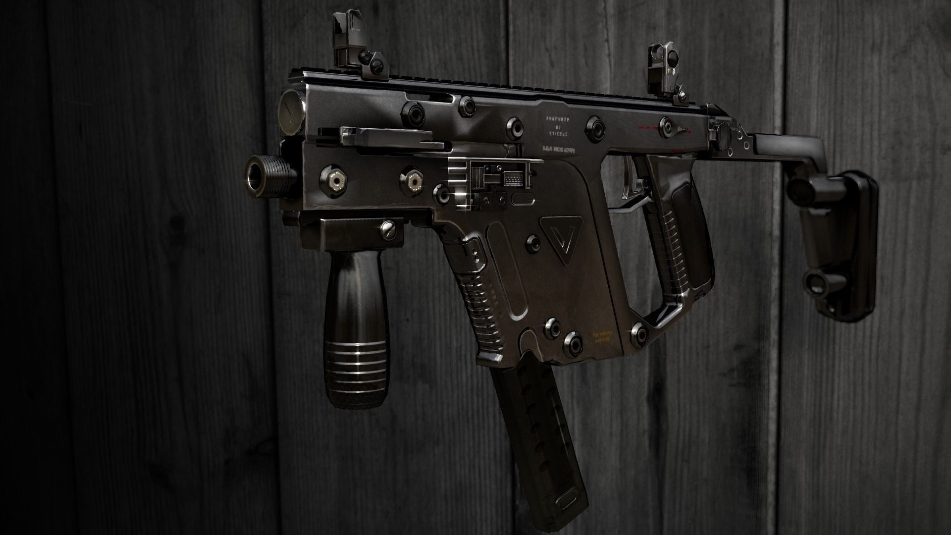 Kriss Vector Low-poly 3D model_0