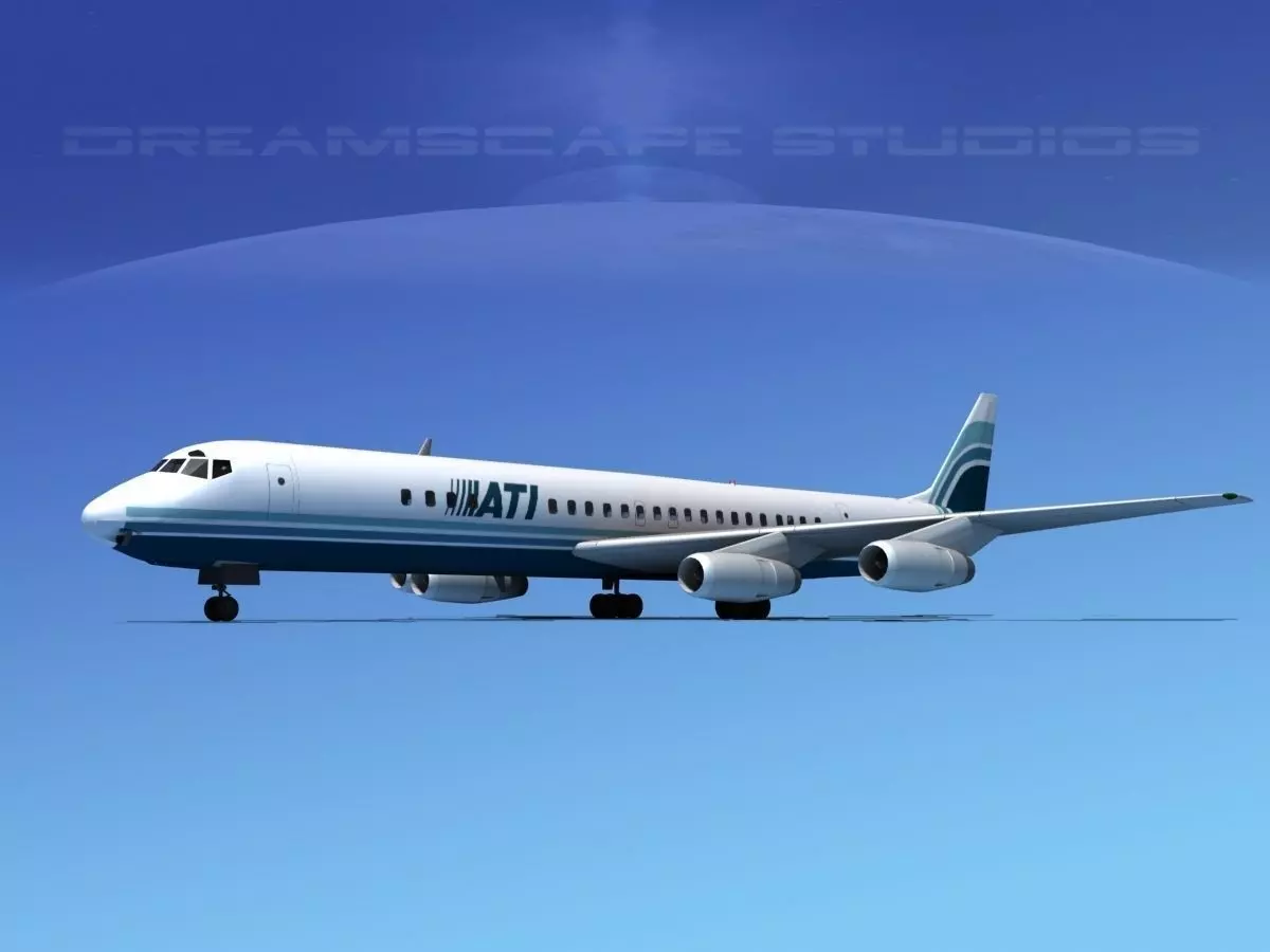 Douglas DC-8-63 Air Transport Intl 3D model