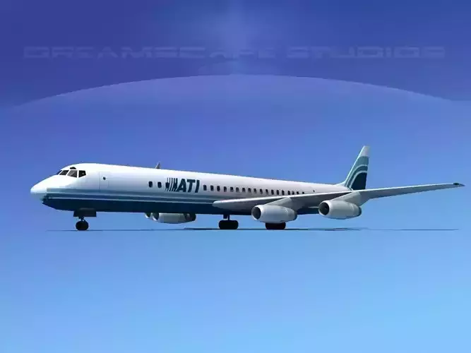Douglas DC-8-63 Air Transport Intl 3D model