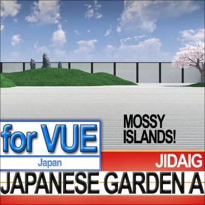 Japanese Garden A Set Mossy Islands 3D model_0