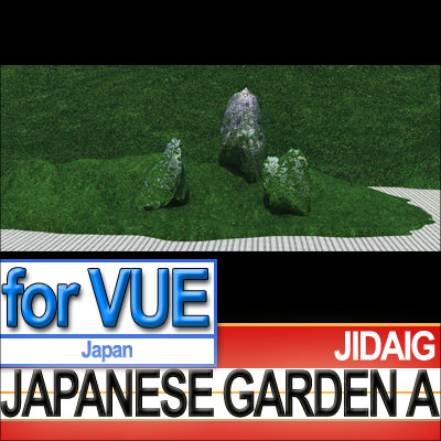 Japanese Garden A Set Mossy Islands 3D model_12