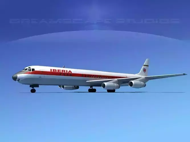 Douglas DC-8-63 Iberia 3D model