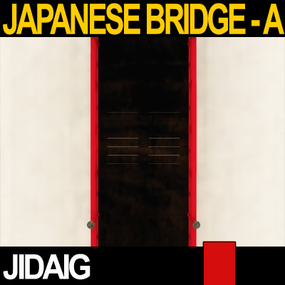 Japanese Bridge - A 3D model_3