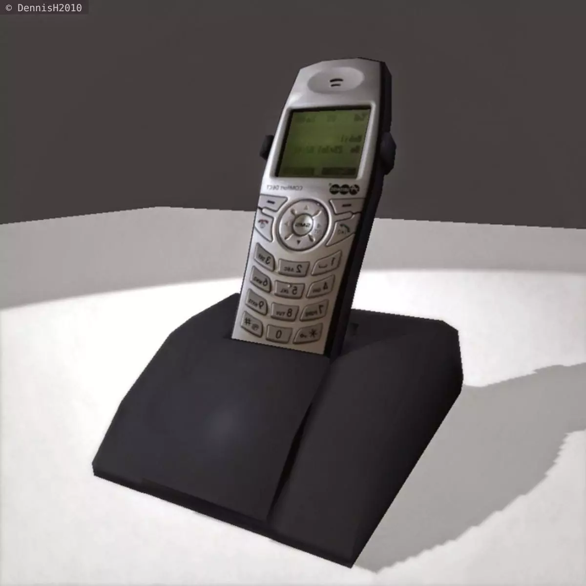 Wireless office phone Low-Poly Free low-poly 3D model