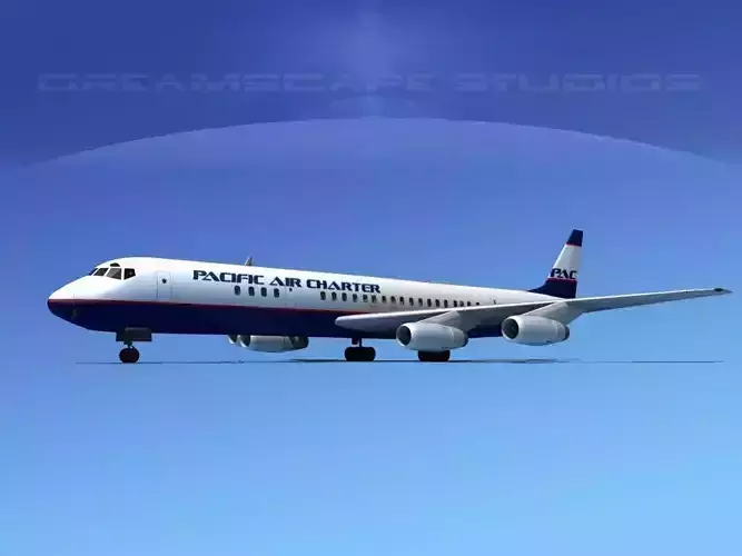 Douglas DC-8-63 Pacifc Charter 3D model