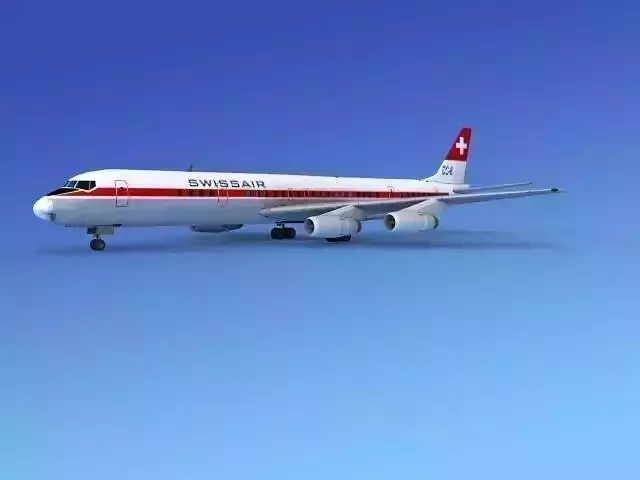 Douglas DC-8-63 Swissair 3D model