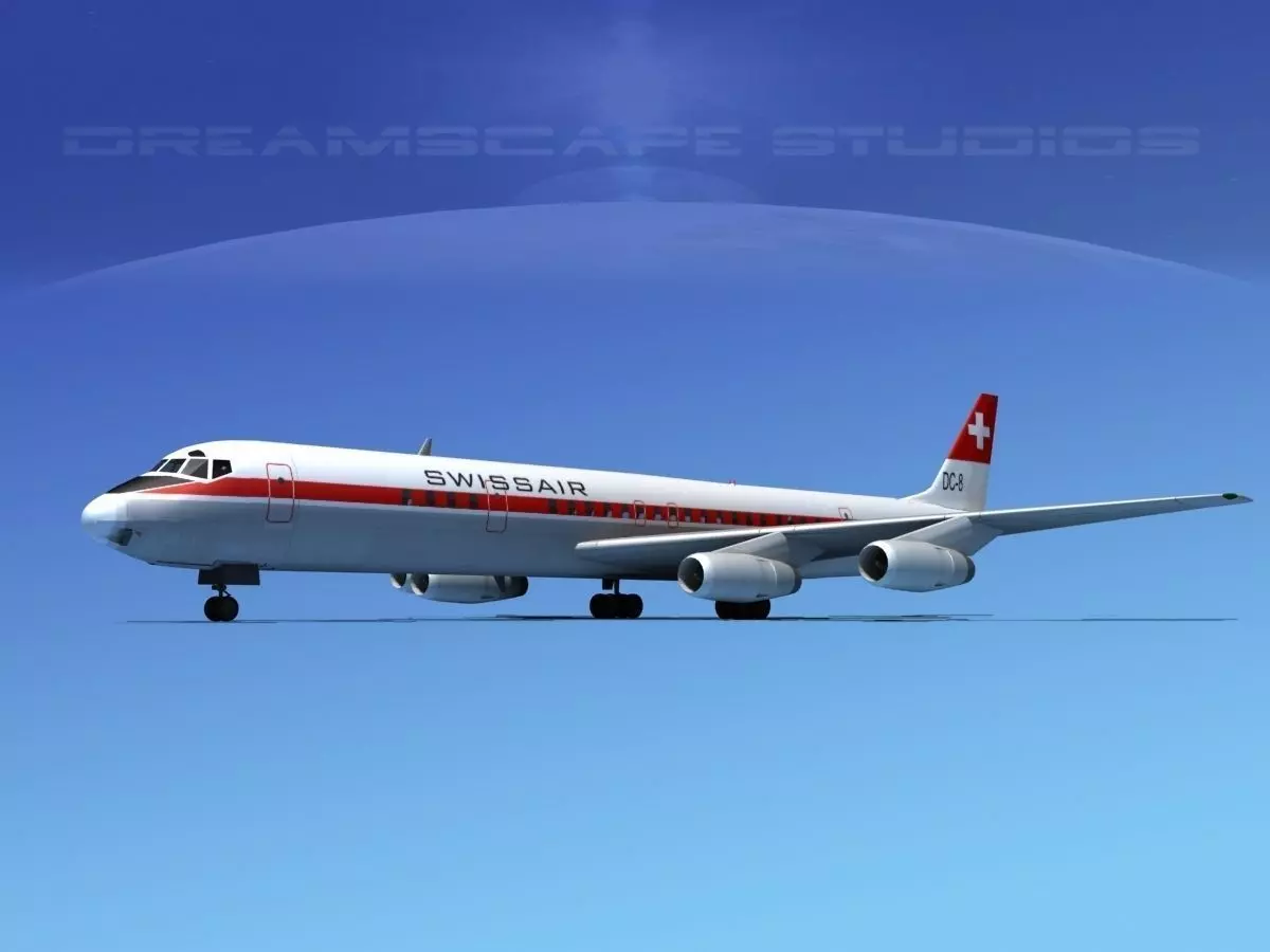 Douglas DC-8-63 Texair 3D model