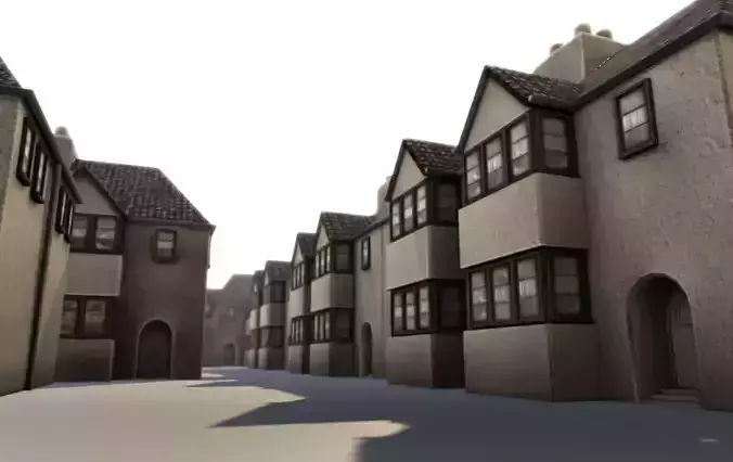 Old City Building 3 Low-poly 3D model