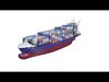 140 m Container Ship 3D model_1