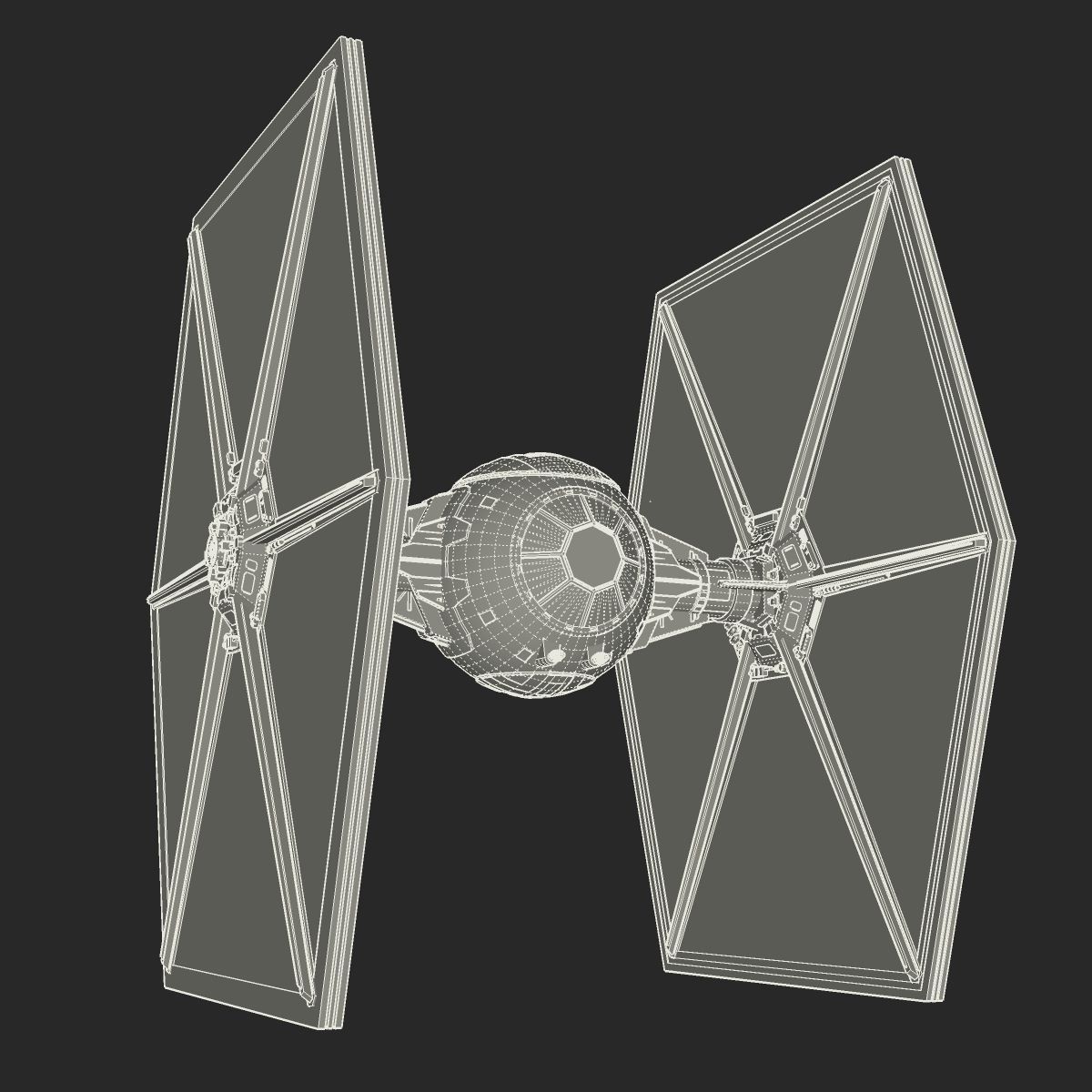 TIE Fighter 3D model_9