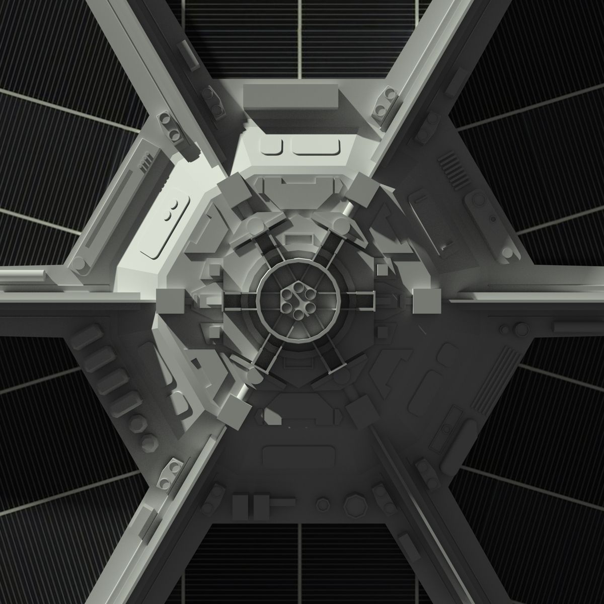 TIE Fighter 3D model_6