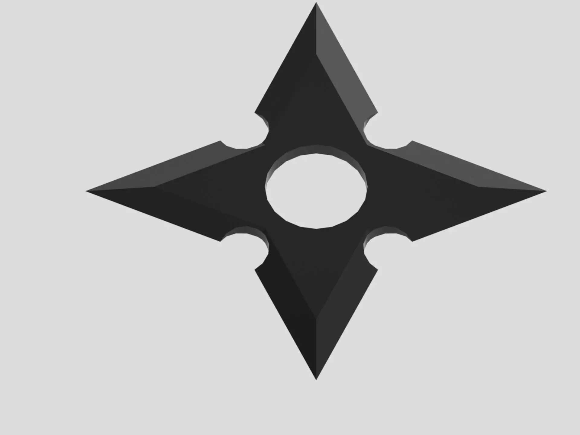 Shuriken 4 blade 3D print model_0
