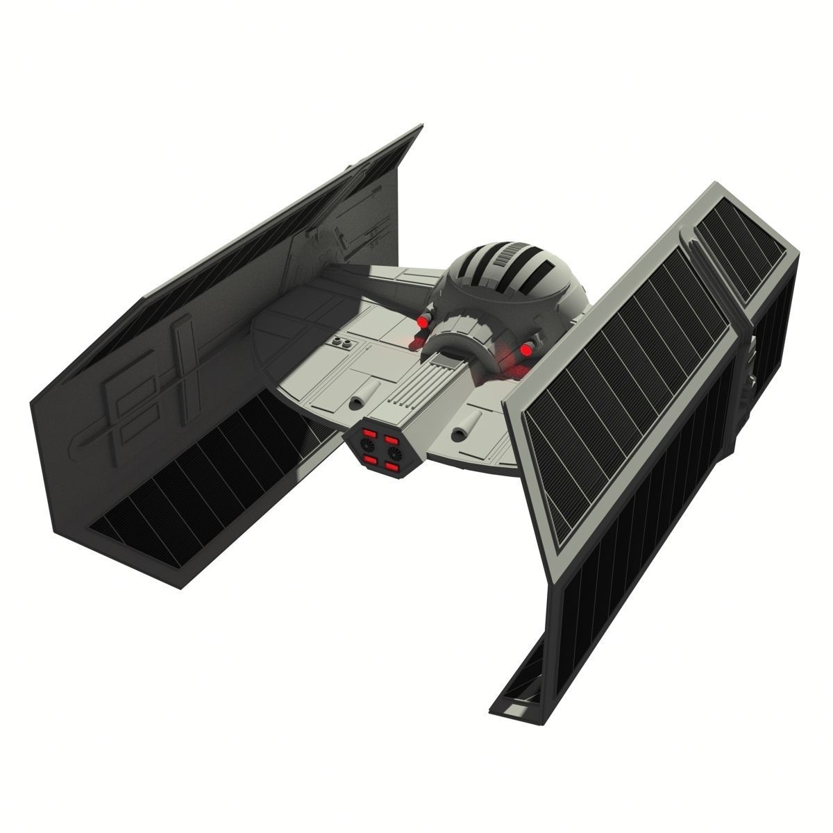TIE Advanced x1 3D model_1