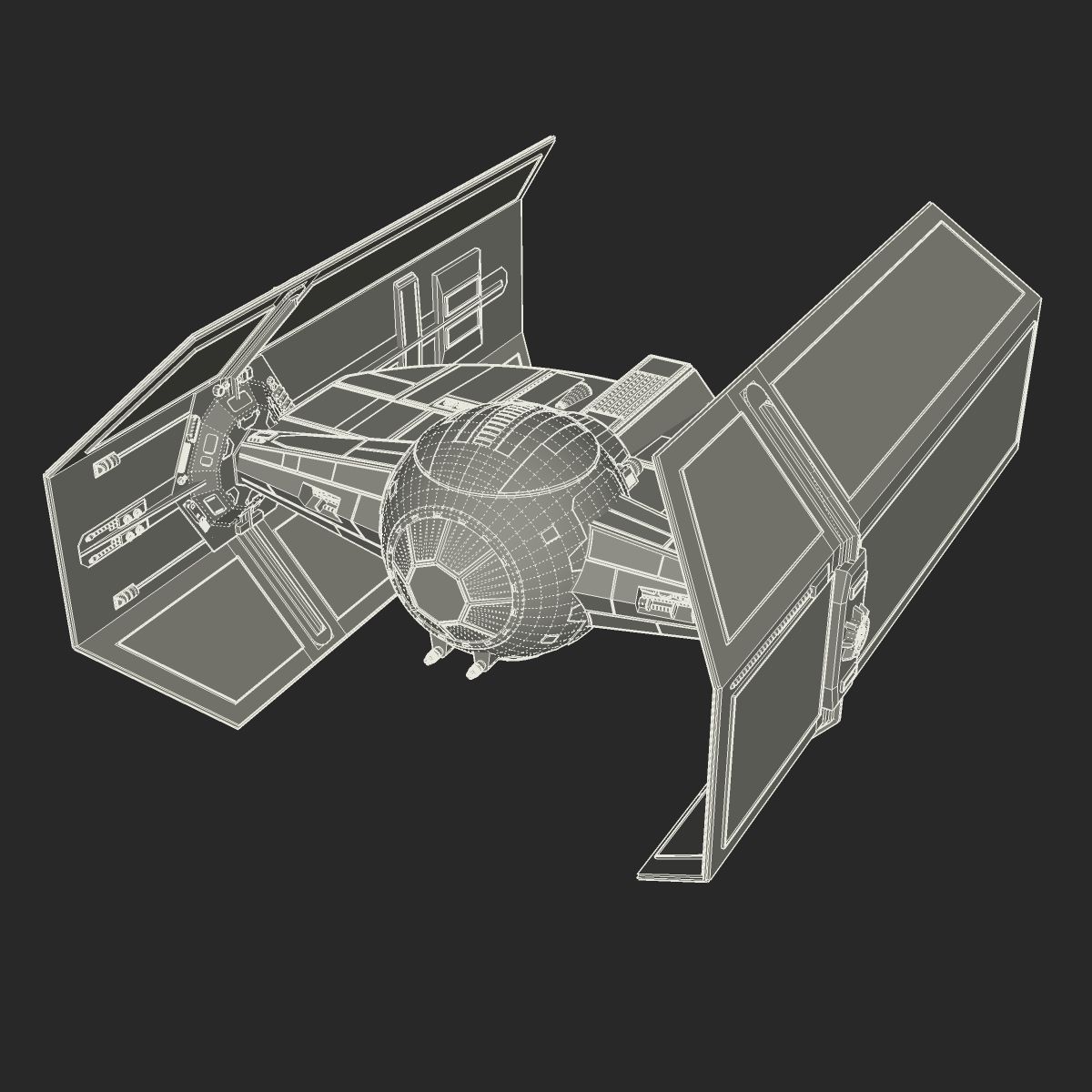 TIE Advanced x1 3D model_9