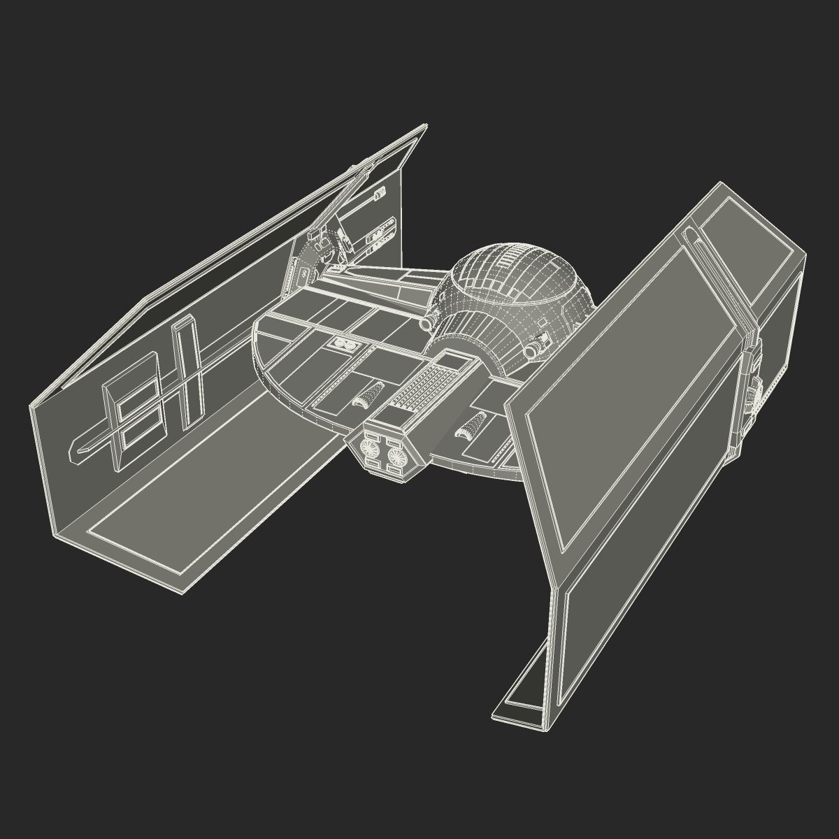 TIE Advanced x1 3D model_10
