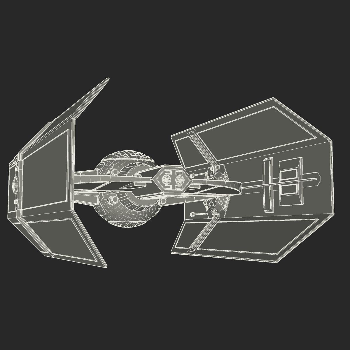 TIE Advanced x1 3D model_12