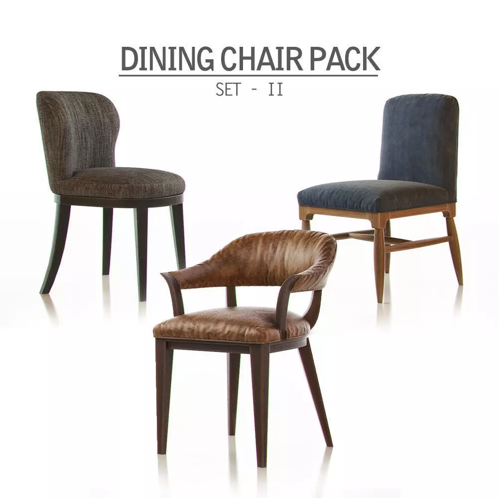 DINING Chair Pack - Set II 3D model_0