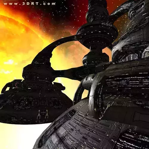 3DRT - Norad Space Stations - Voxis Low-poly 3D model