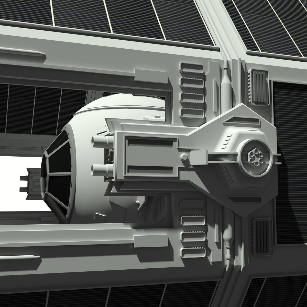 TIE Interceptor 3D model_7