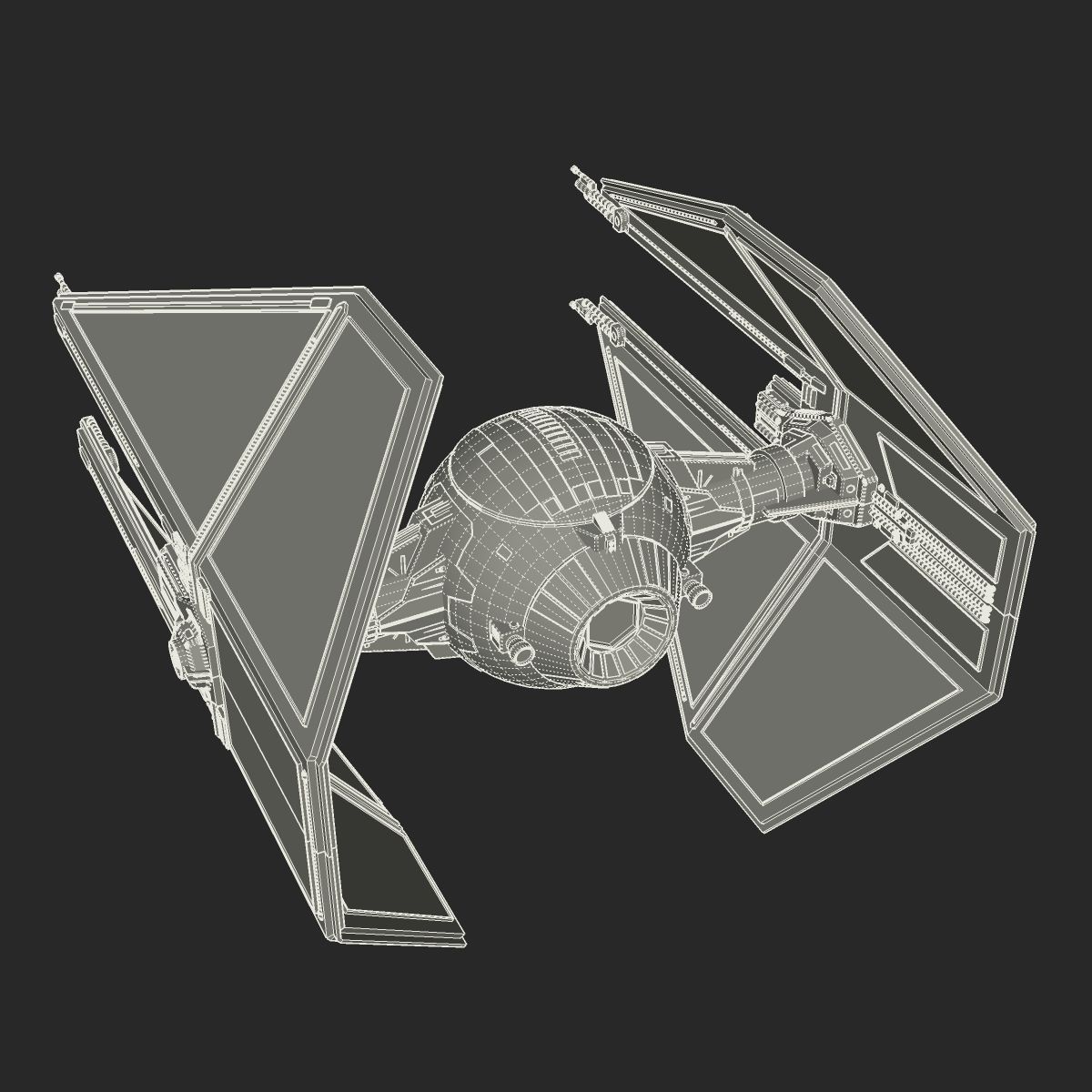 TIE Interceptor 3D model_14