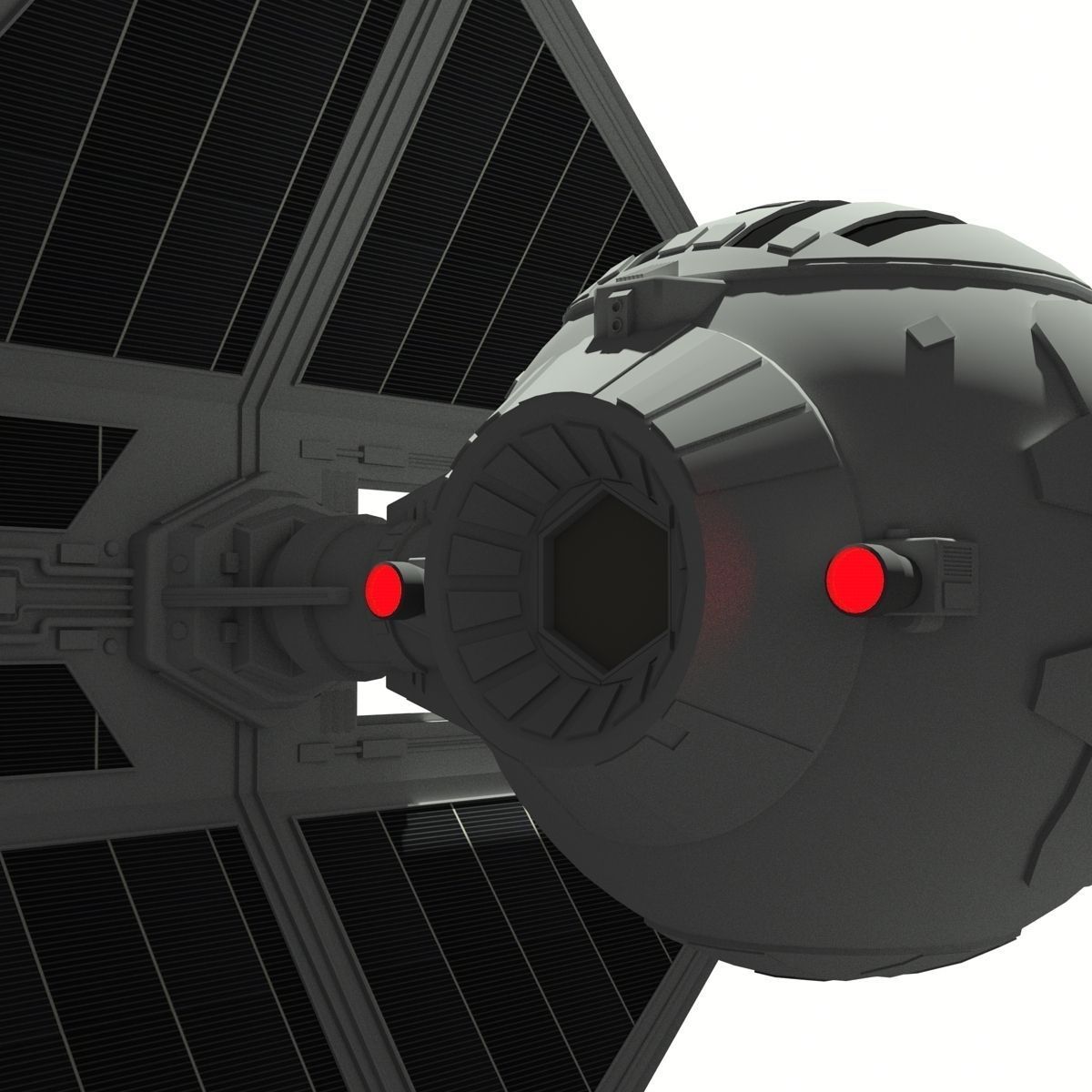 TIE Interceptor 3D model_10