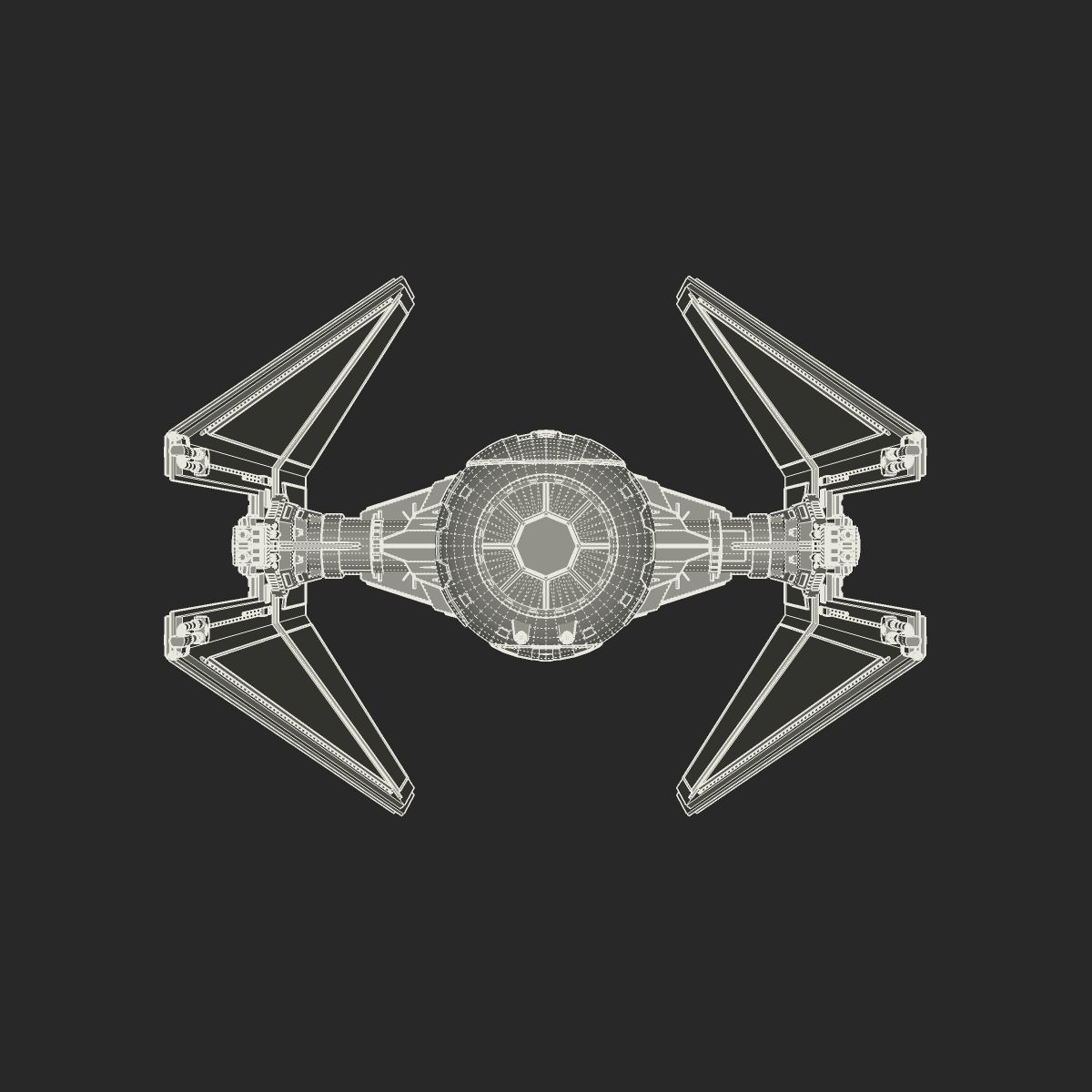 TIE Interceptor 3D model_16