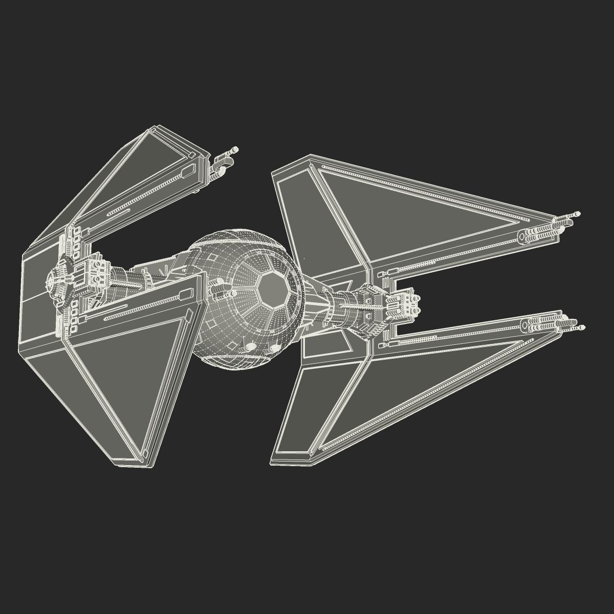 TIE Interceptor 3D model_11