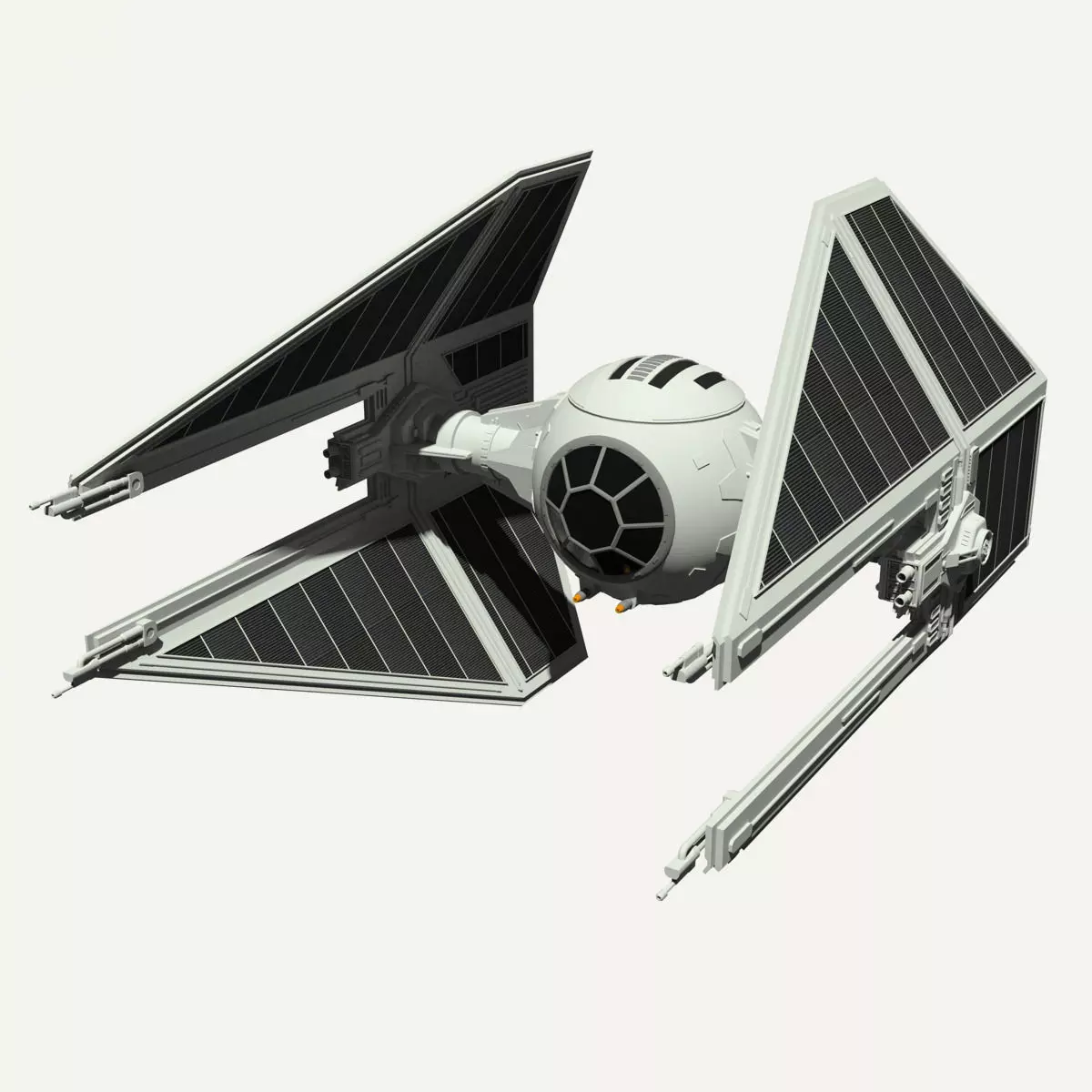 TIE Interceptor 3D model_0
