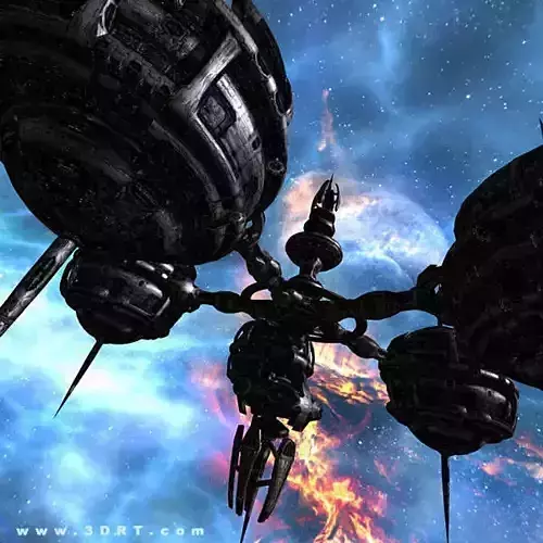 3DRT - Norad Space Stations - Zeath Low-poly 3D model