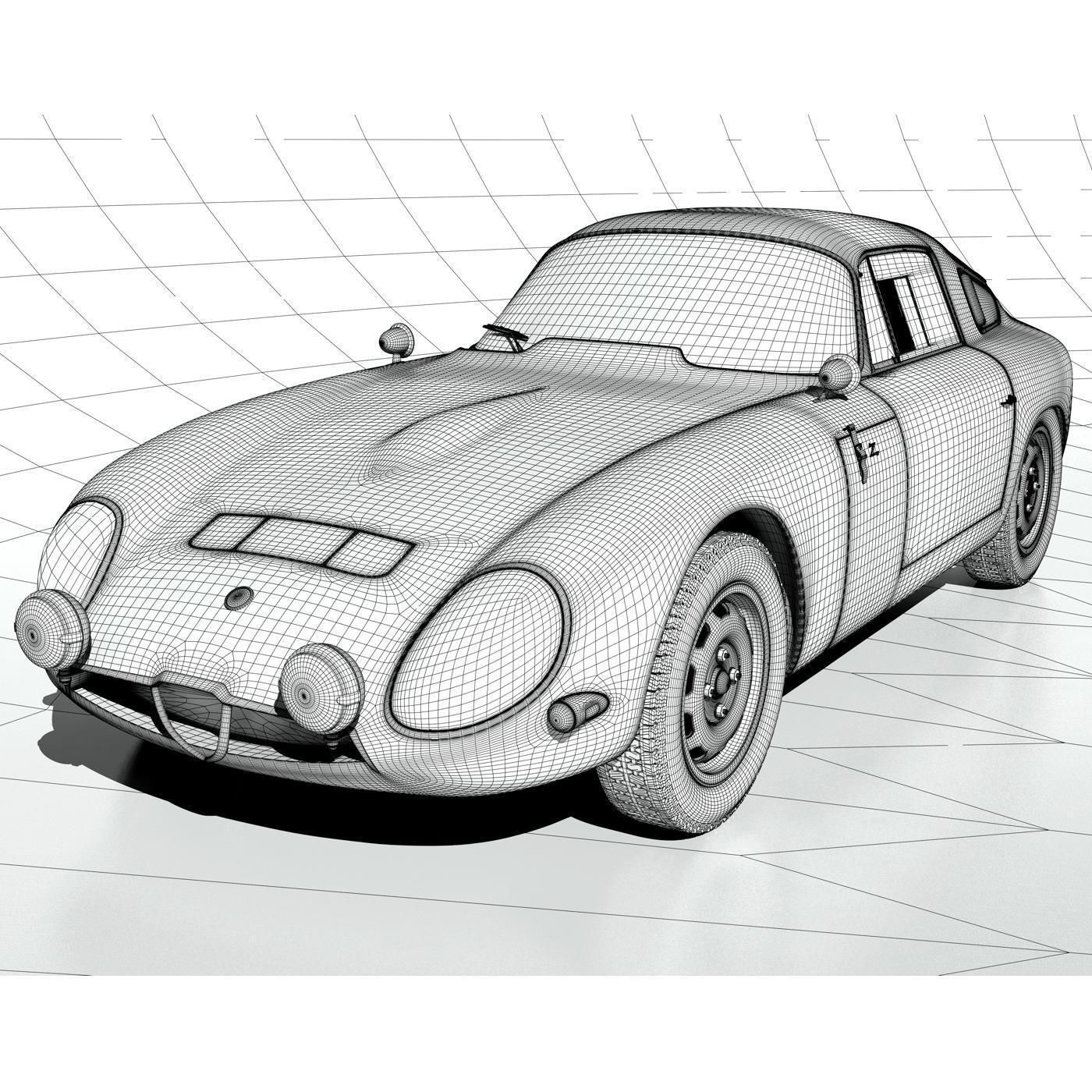 1963 Alfa Romeo TZ1 3D model_11
