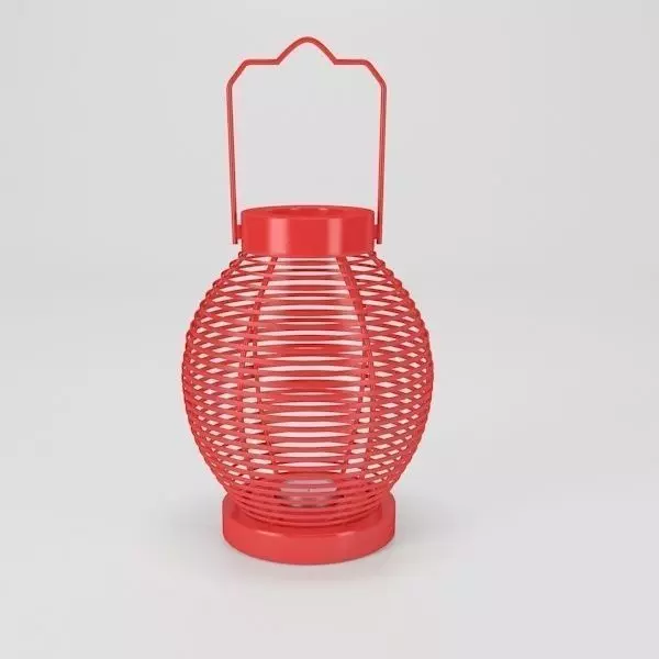 Wire Lantern 3D model_0
