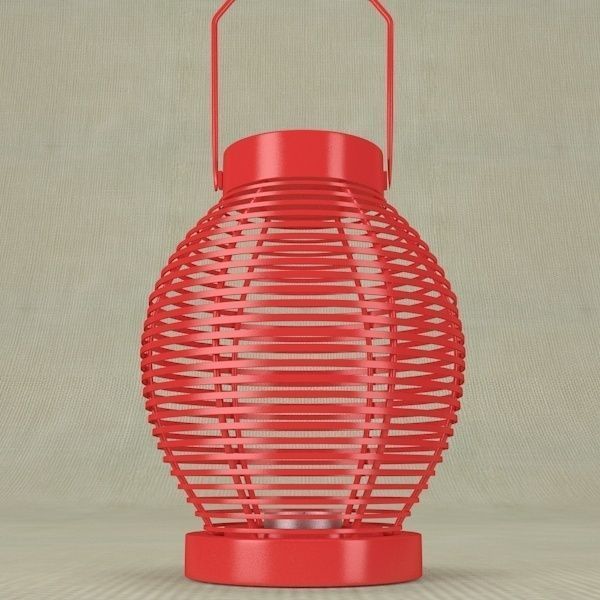 Wire Lantern 3D model_2