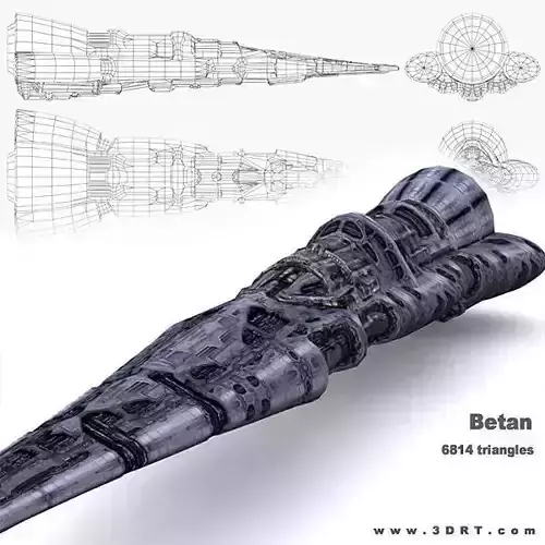 3DRT - Norad Battleship - Betan Low-poly 3D model