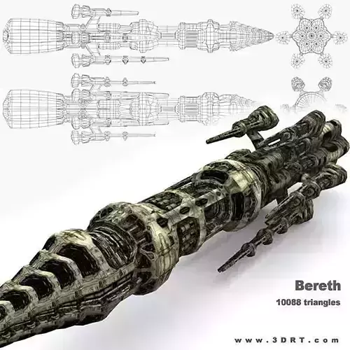 3DRT - Sci-Fi Norad Battleship - Bereth Low-poly 3D model