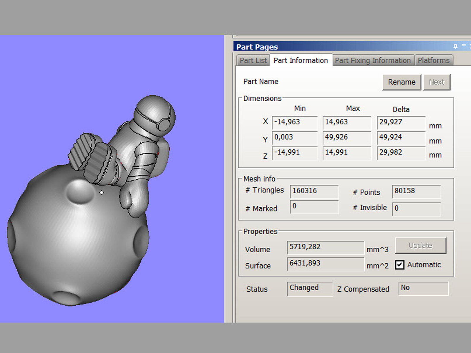 Astronaut sitting on an asteroid 0187 3D print model_5